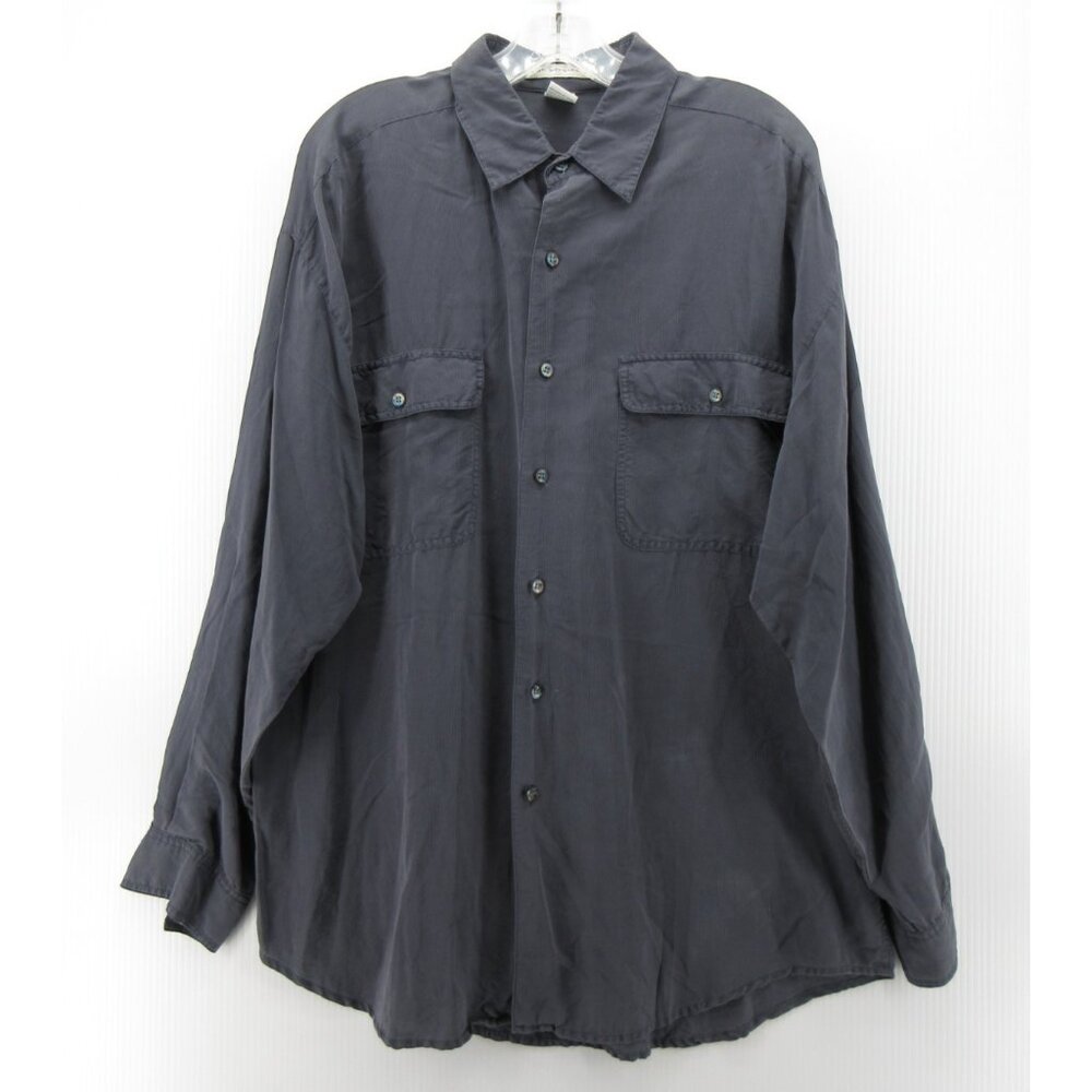 High Advantage Shirt Small Medium Silk Button Up Y2K Flaps Safari Field